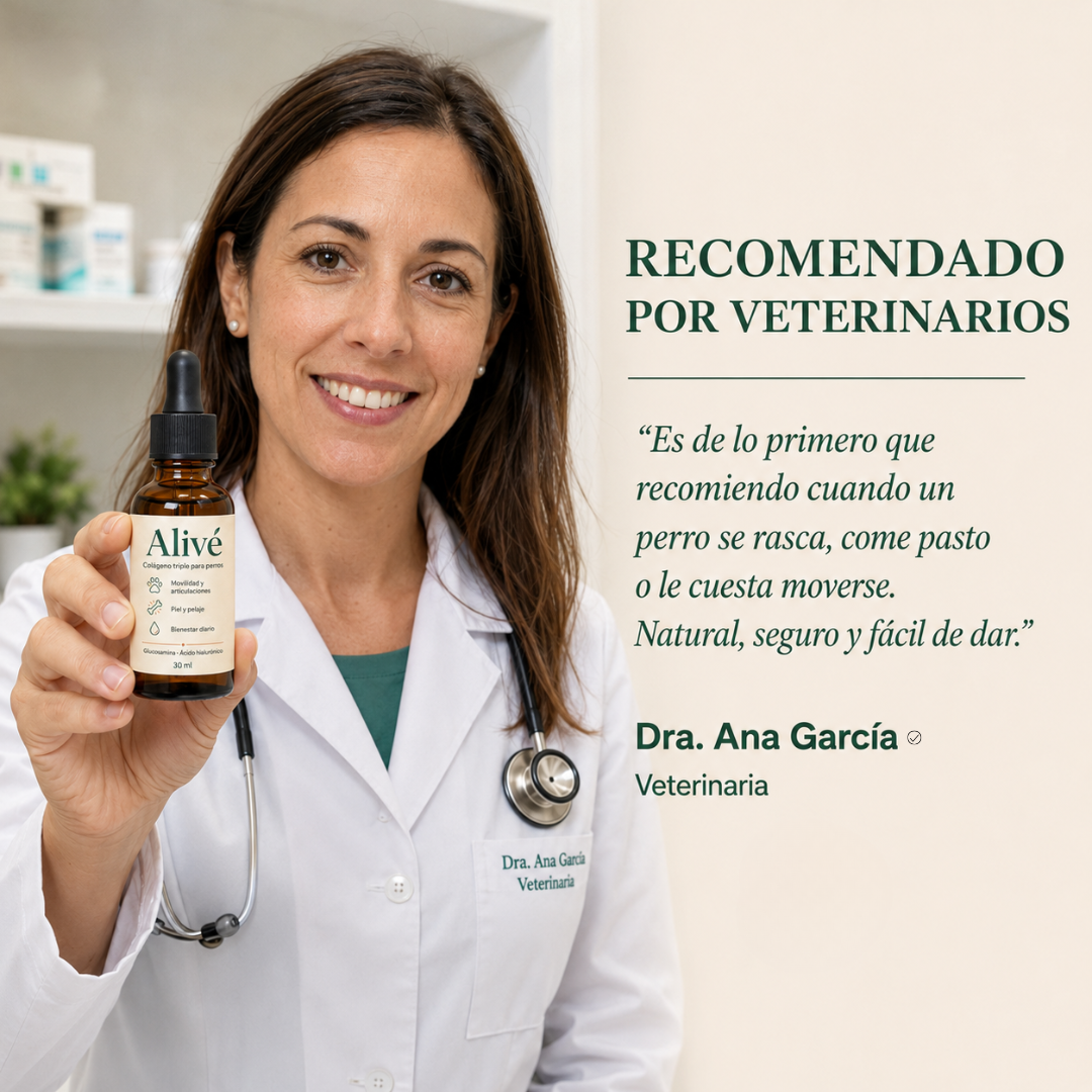 Colágeno triple para perros - Reduce Picazón, Rigidez Articular, Malestar Digestivo