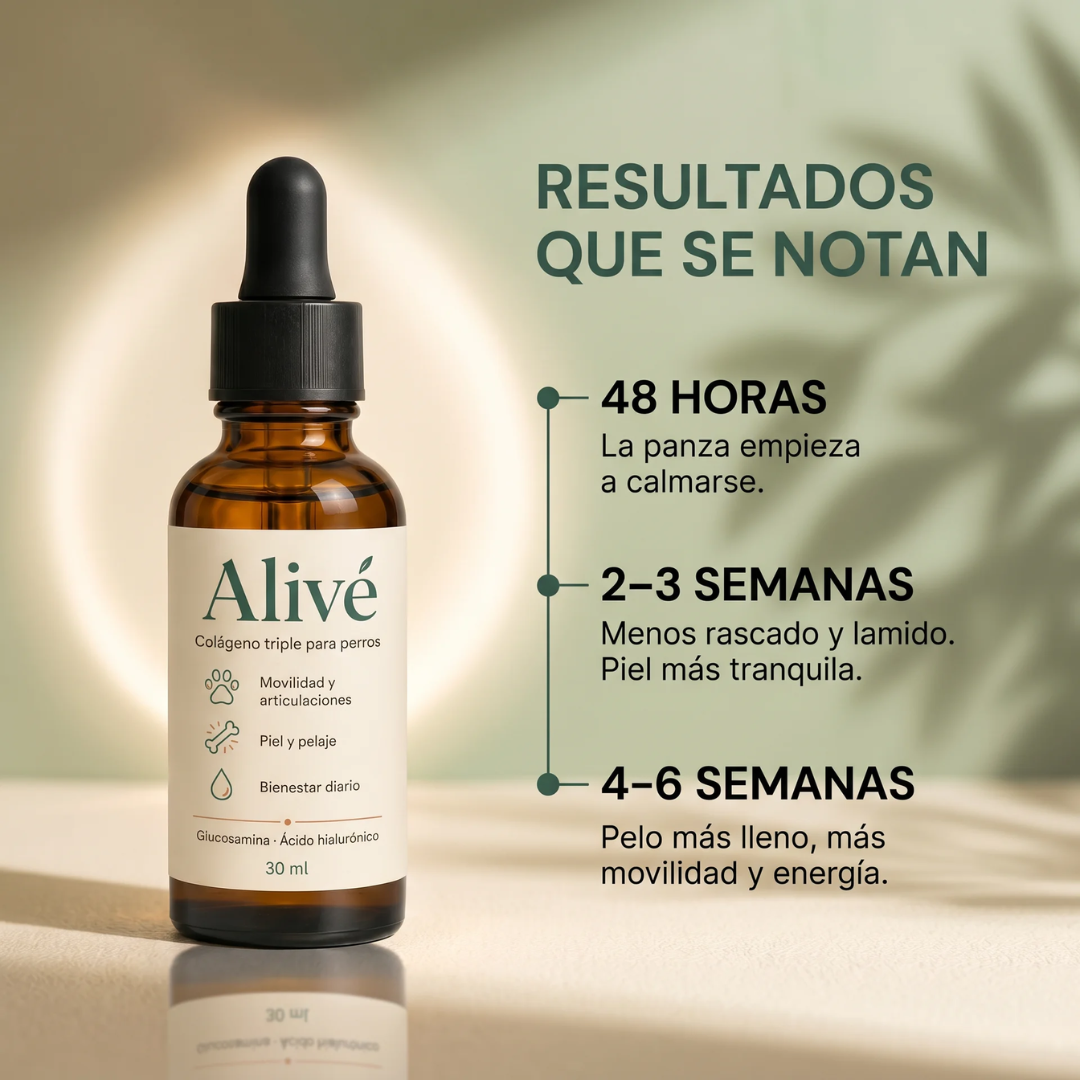 Colágeno triple para perros - Reduce Picazón, Rigidez Articular, Malestar Digestivo